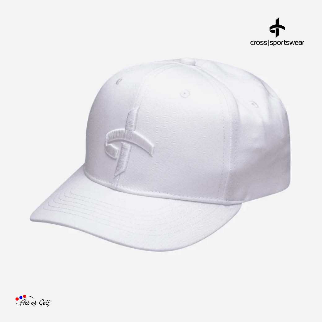Cross Flat Cap (White)