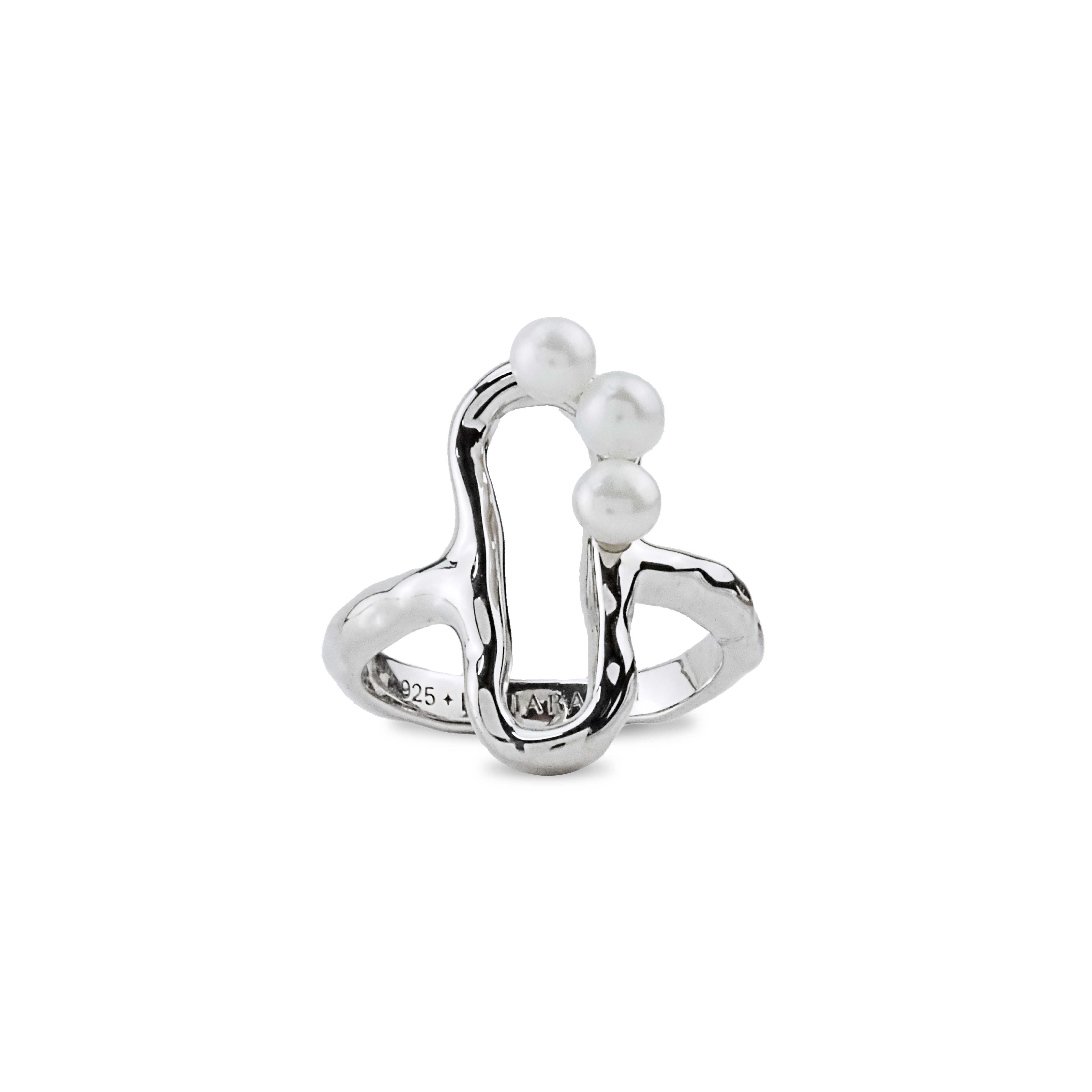 Marine Ship Ring with Pearl