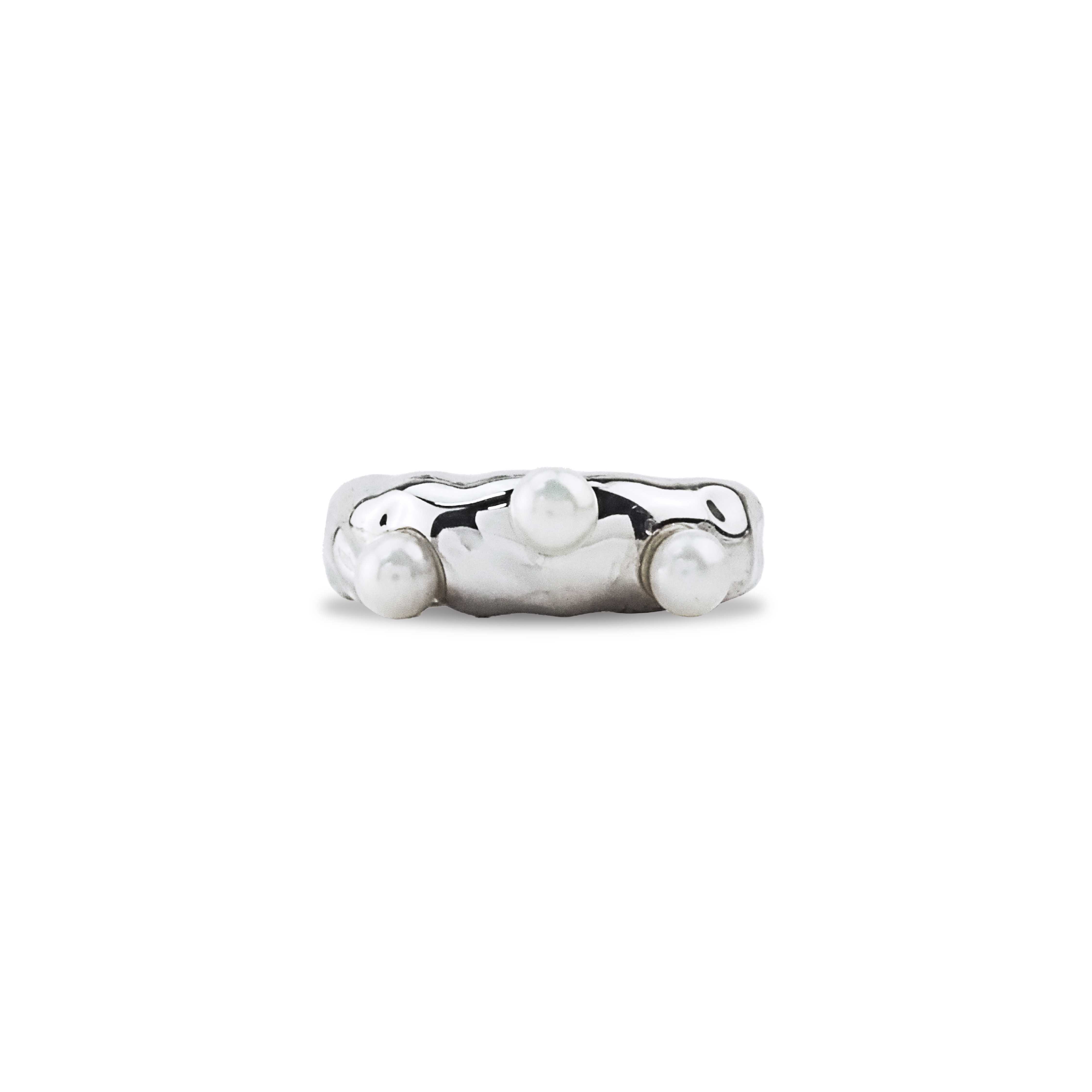 Marine Beach Ring with Pearl