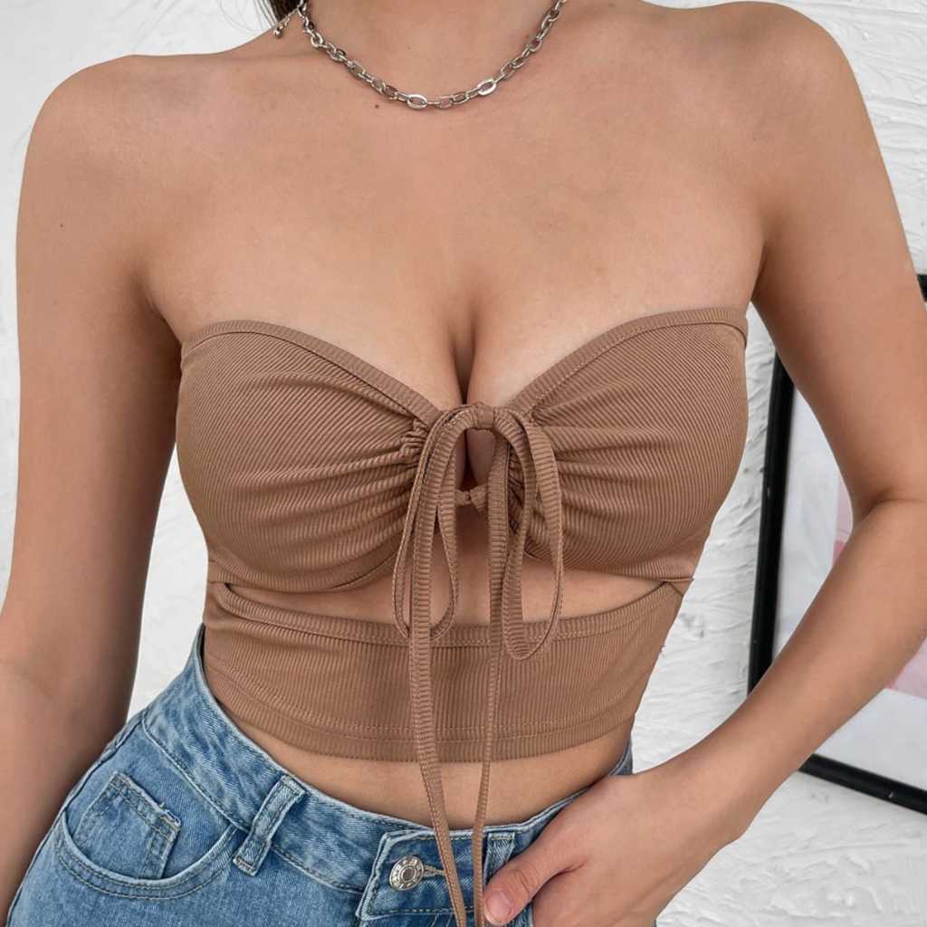 Strapless shirt เกาะอกผูกระบาย