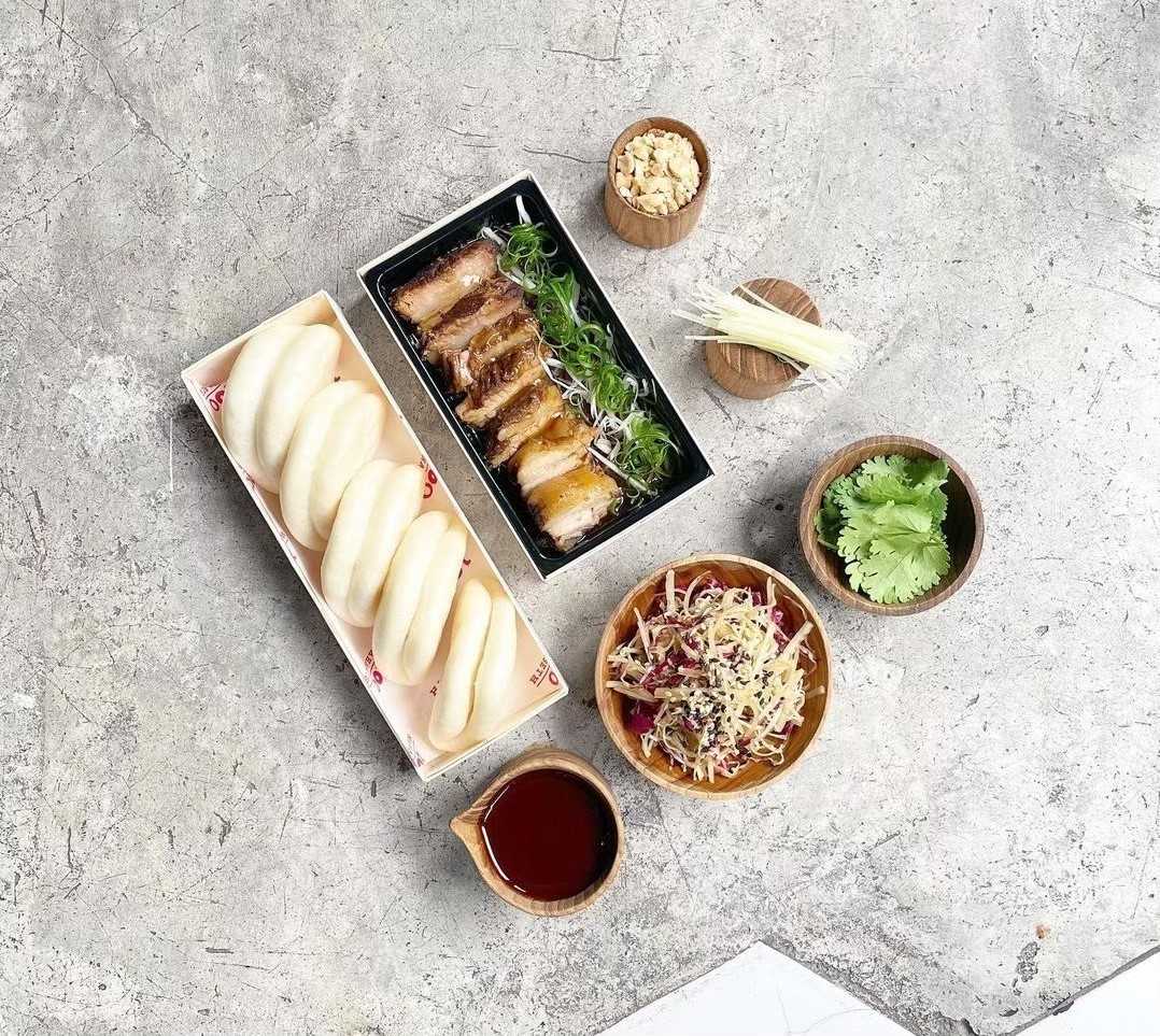 Bao set with five Spice pork belly  Bao เบา Bao หมูพะโล้