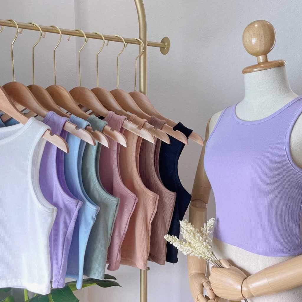 Tank top เสื้อกล้ามร่องเล็ก