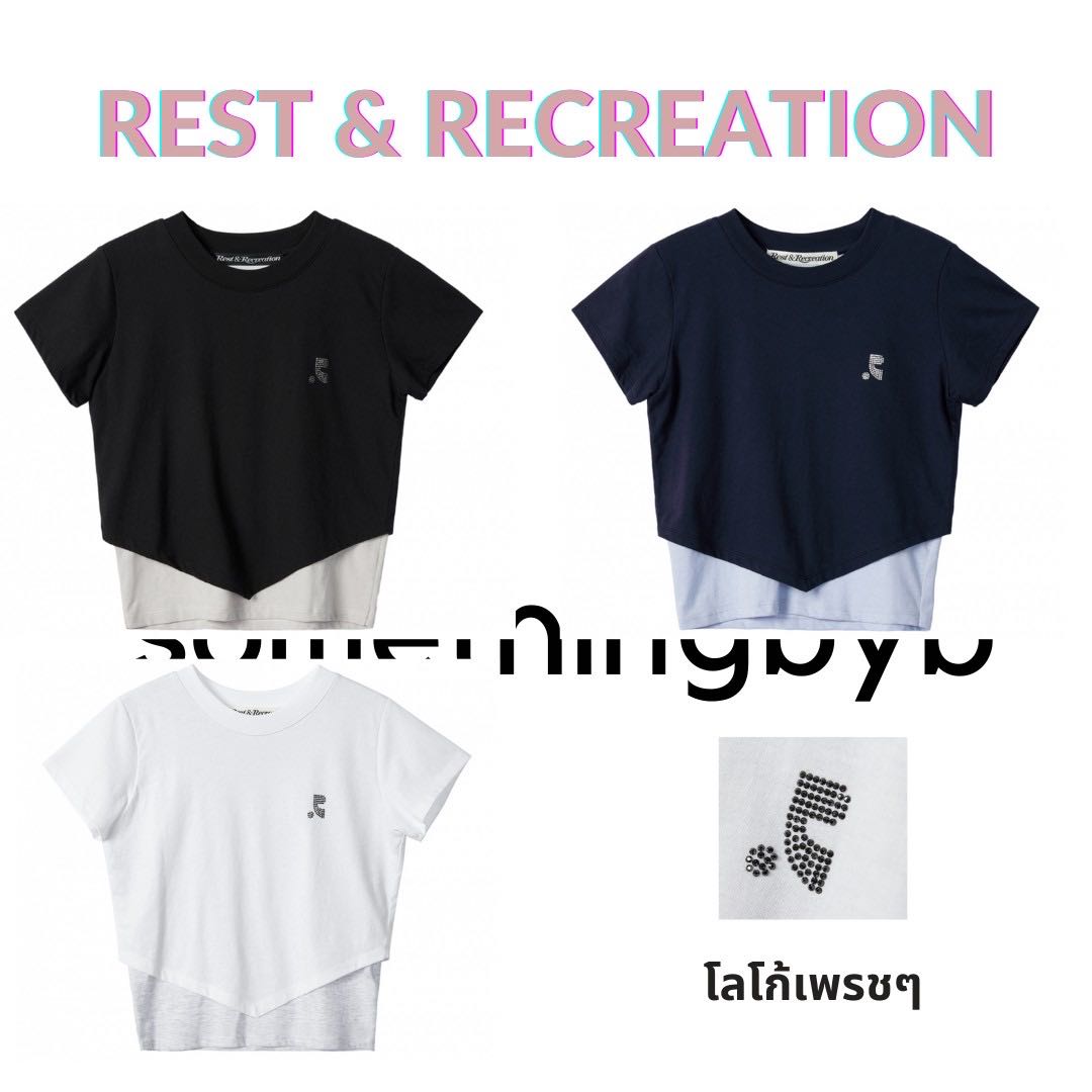 พร้อมส่ง Rest and Recreation เสื้อยืดรุ่น  RR ARROW POINT LAYERED T-SHIRT