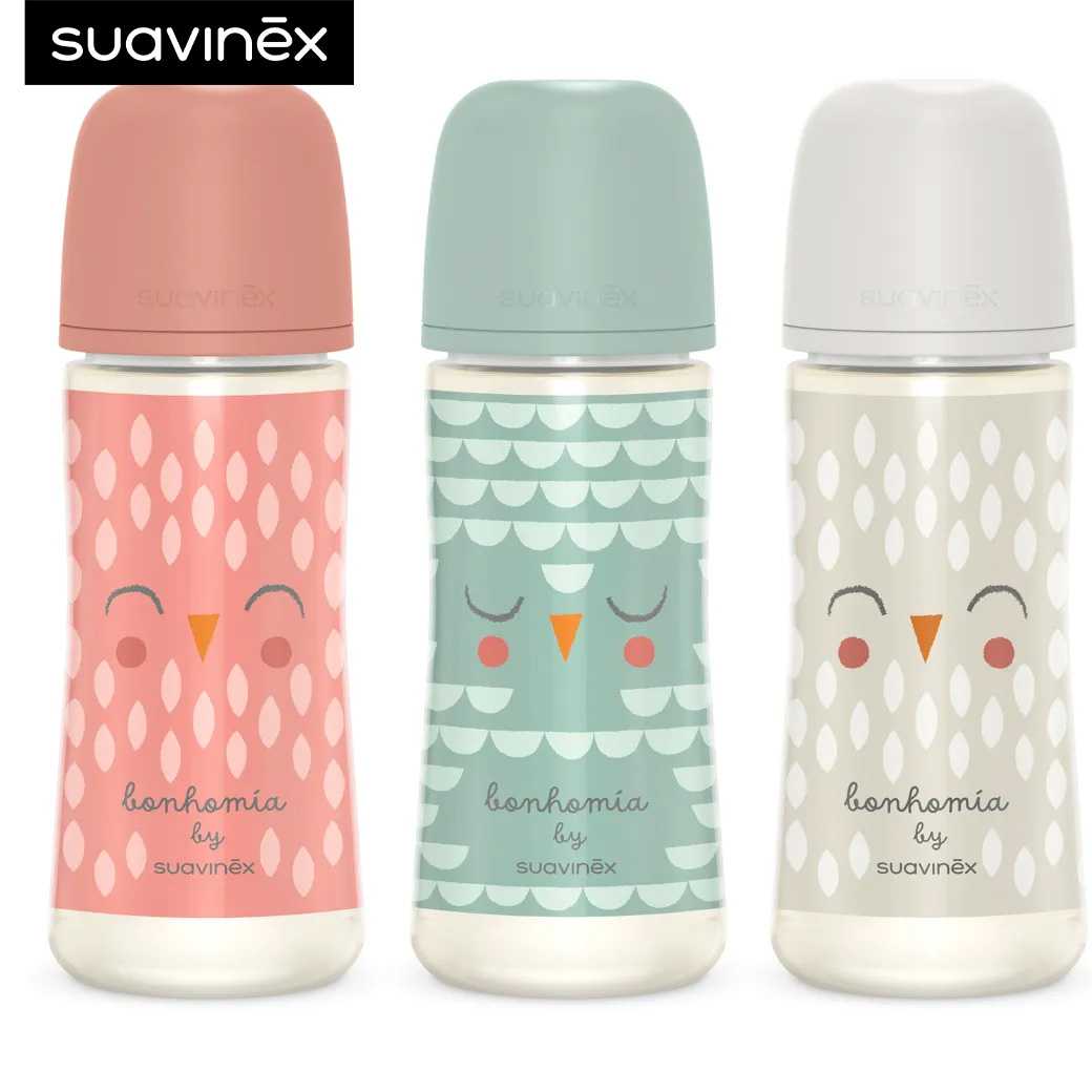 Suavinex ขวดนม ลาย Bonhomia :  360 ml Premium PA Polyamide feeding bottle with SX Pro อายุ 12-24 M