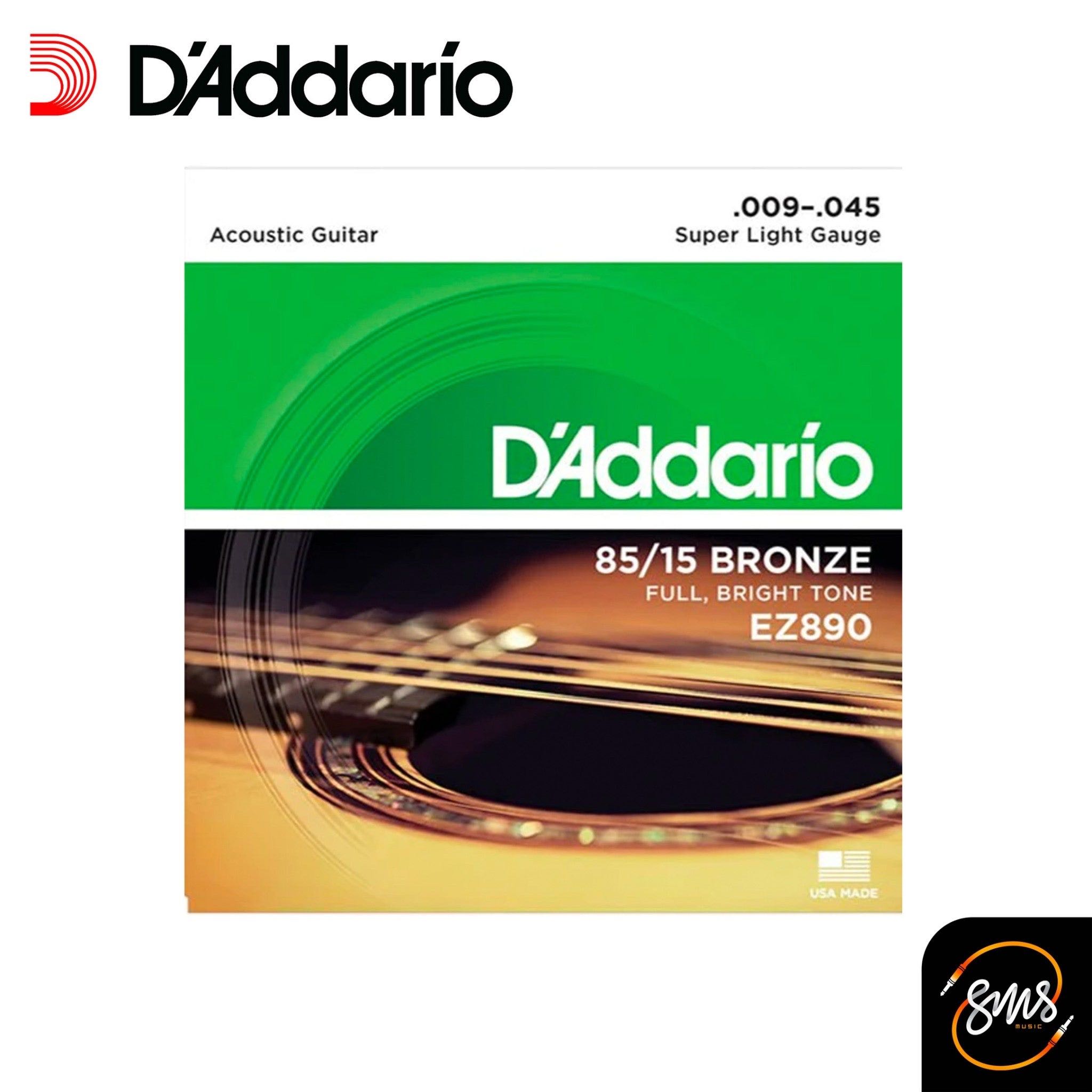สายกีต้าร์โปร่ง D’Addario EZ890 Super Light .009-.045