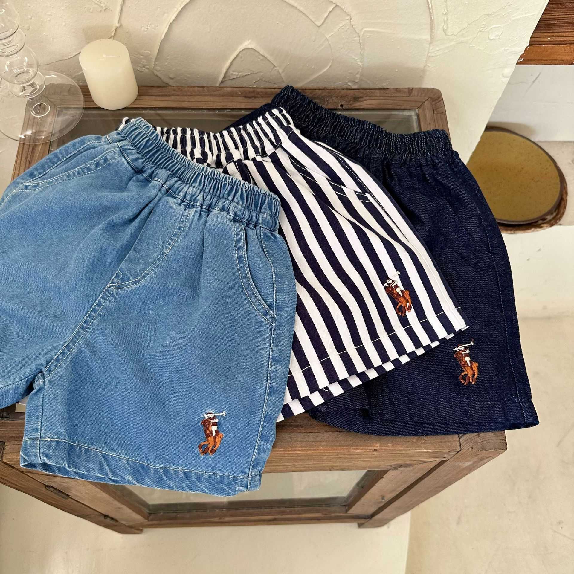 P17 - กางเกงขาสั้นปักม้า - Bunnybear kids shorts pant🏇