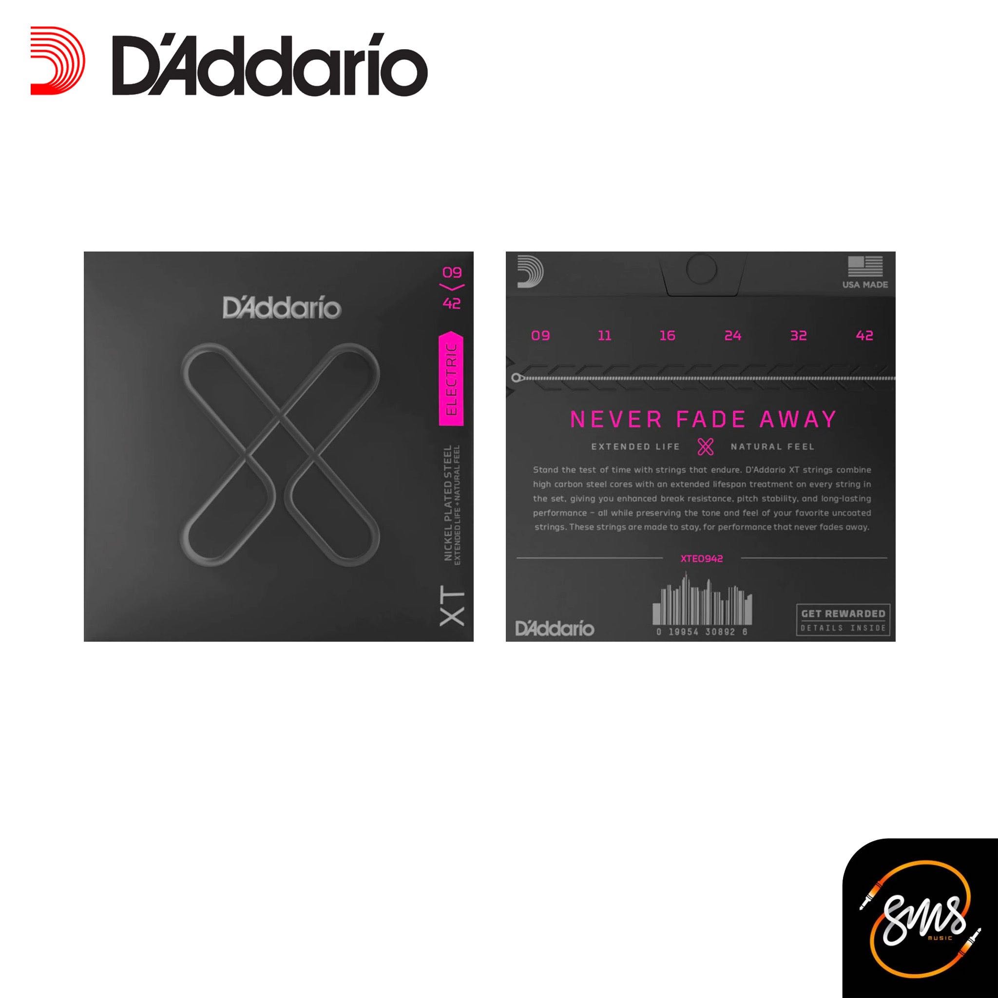 สายกีต้าร์ไฟฟ้า DAddario XT รุ่น Super Light9/42