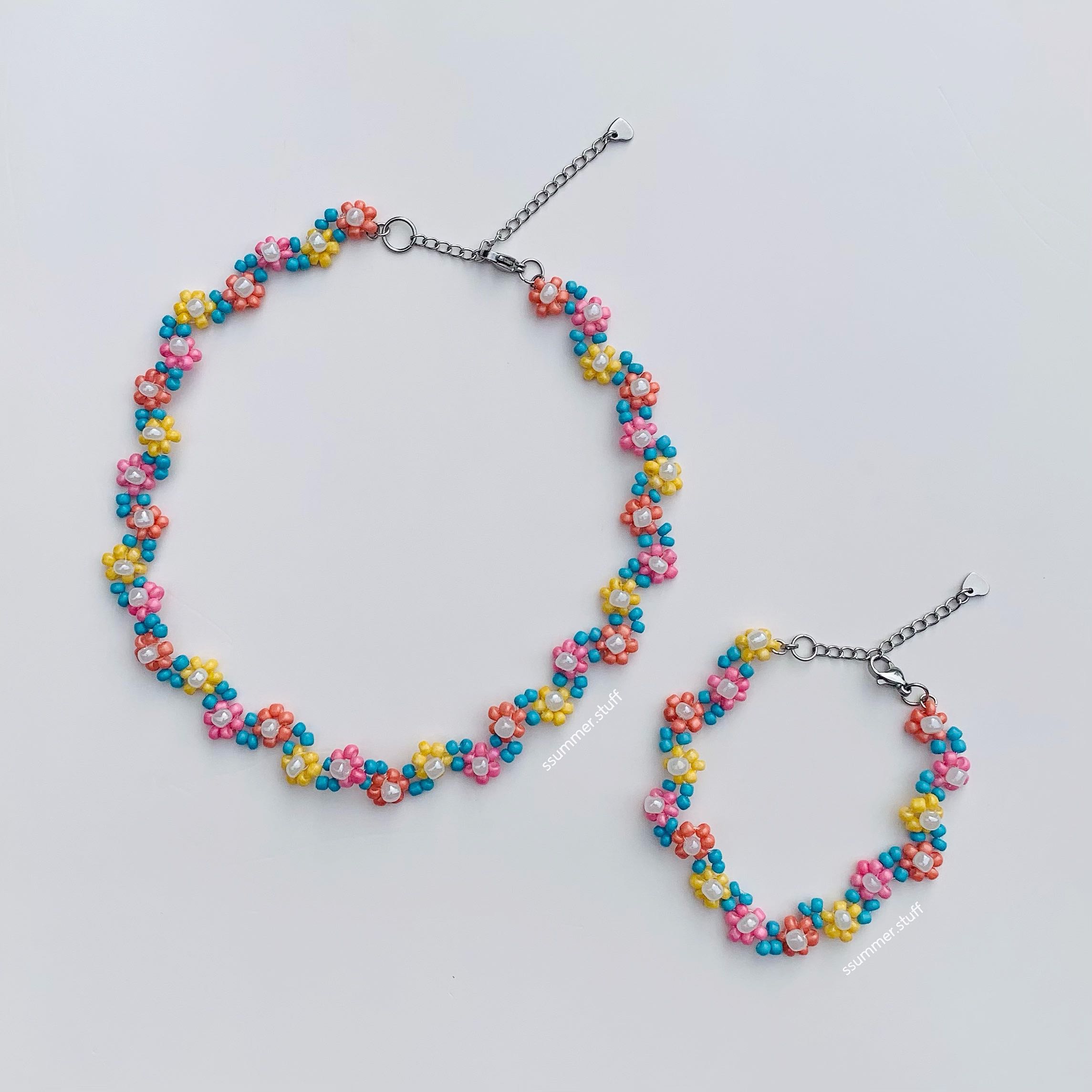 💙new tone flower beaded💙