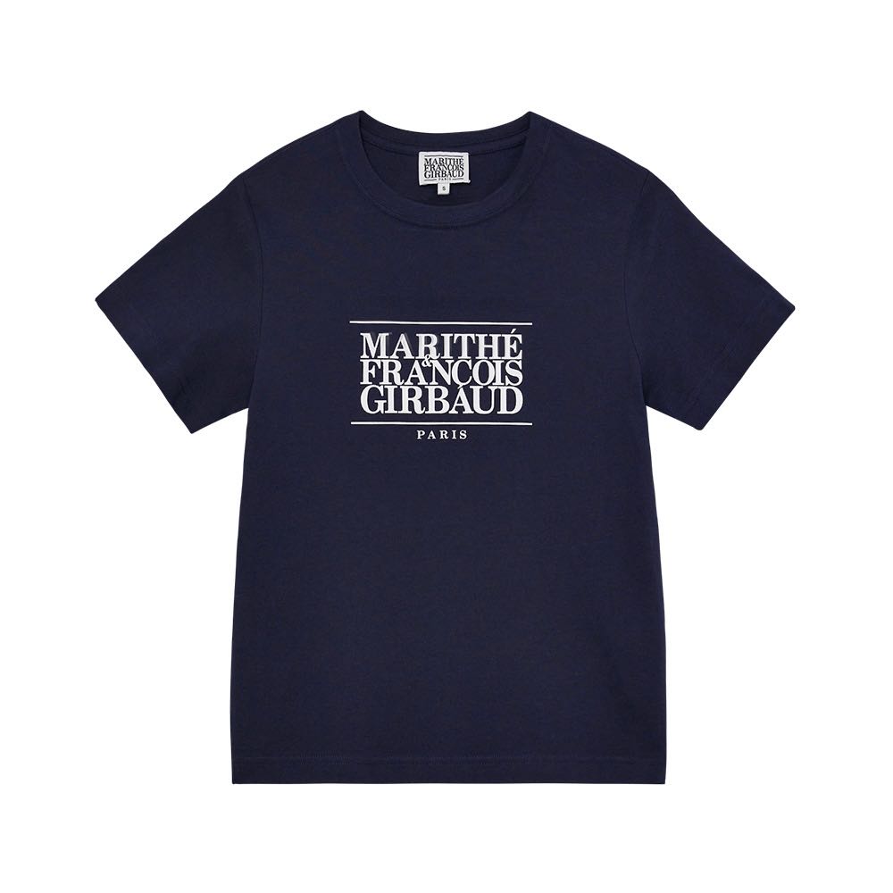 (พร้อมส่ง) w classic logo tee navy size M /marithe