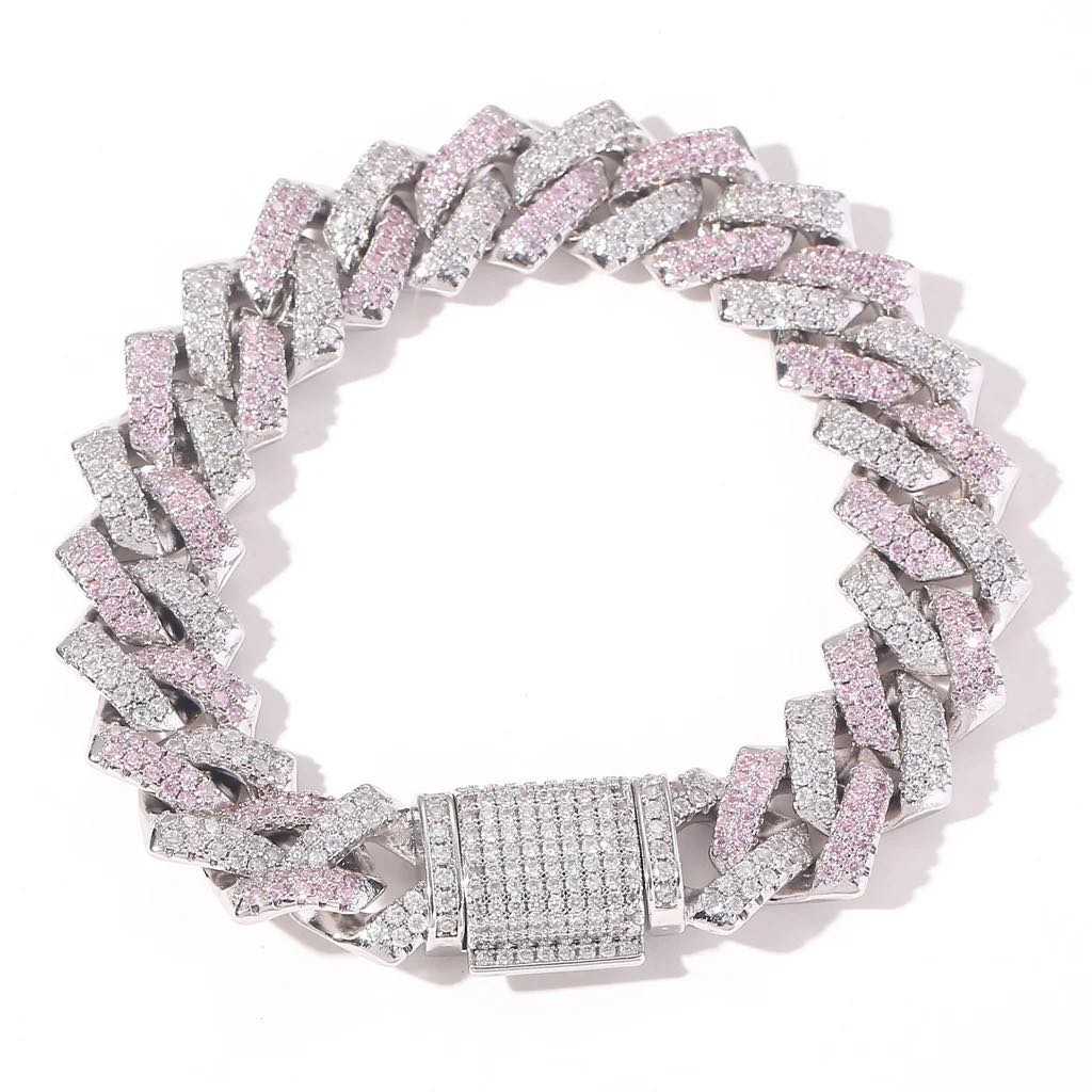Chain of diamond mix color Pink or Yellow