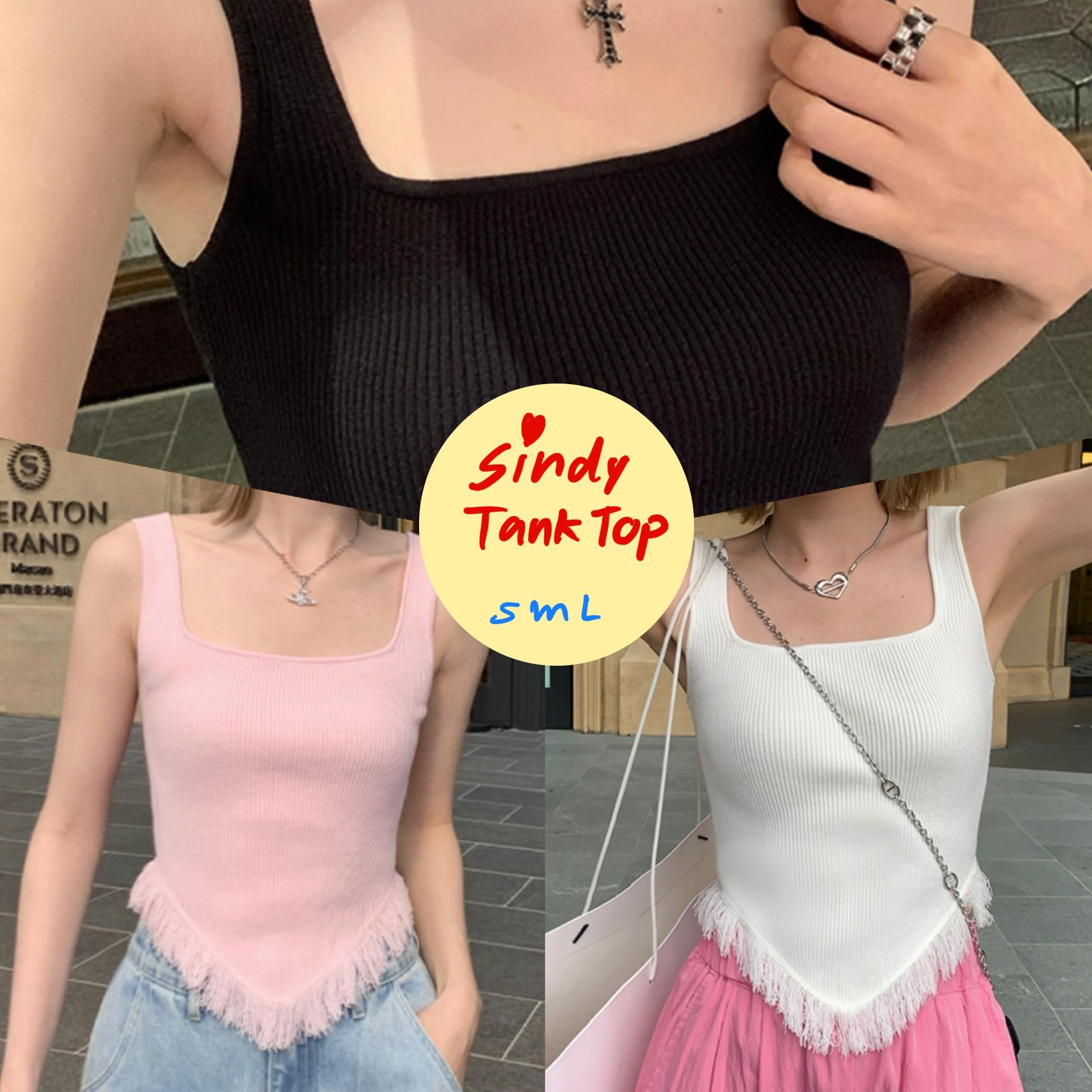 (PRE ORDER) SINDY TANK TOP(3colors)