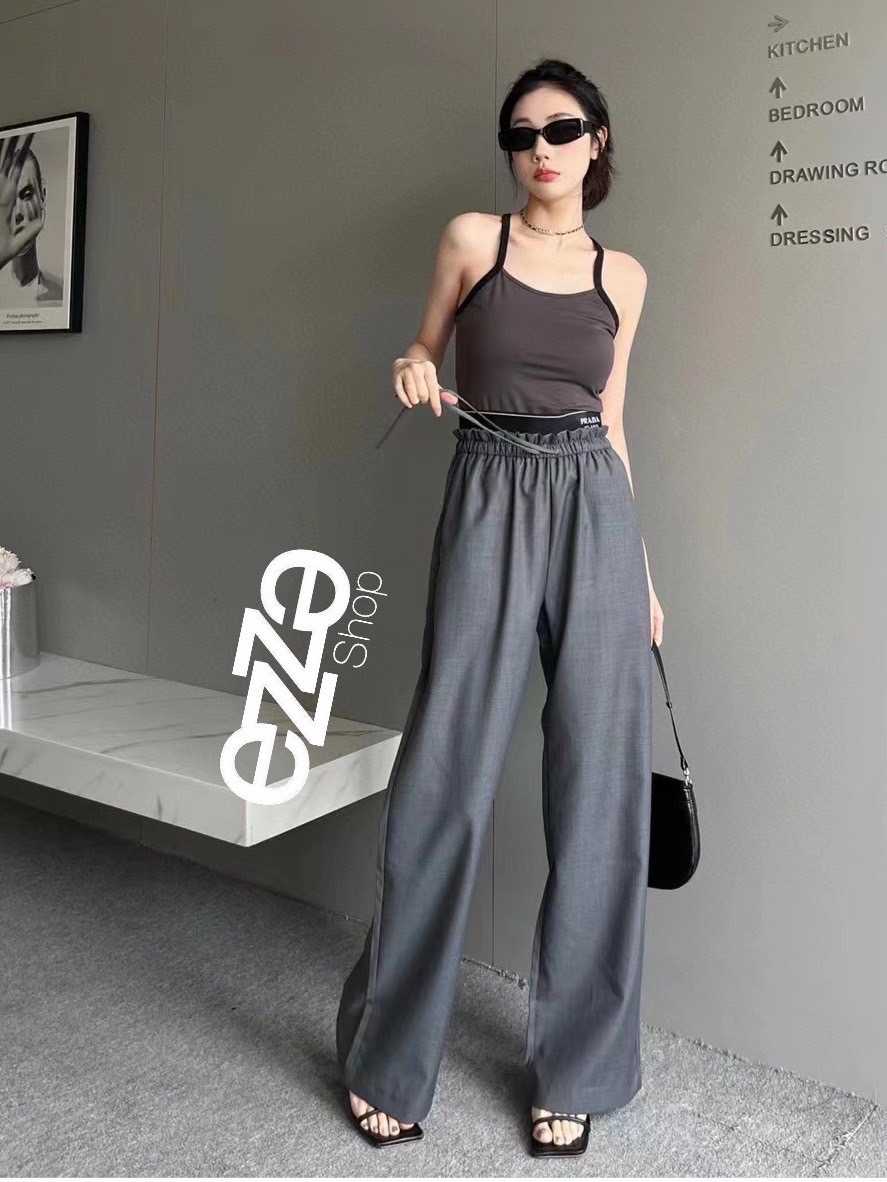 PRADA LOGO ELASTIC WAIST TROUSERS