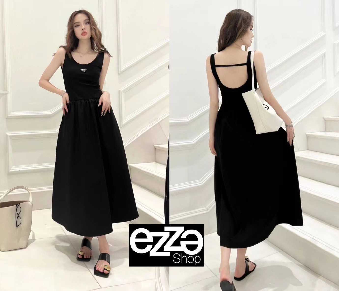 PRADA LOGO MAXI DRESS