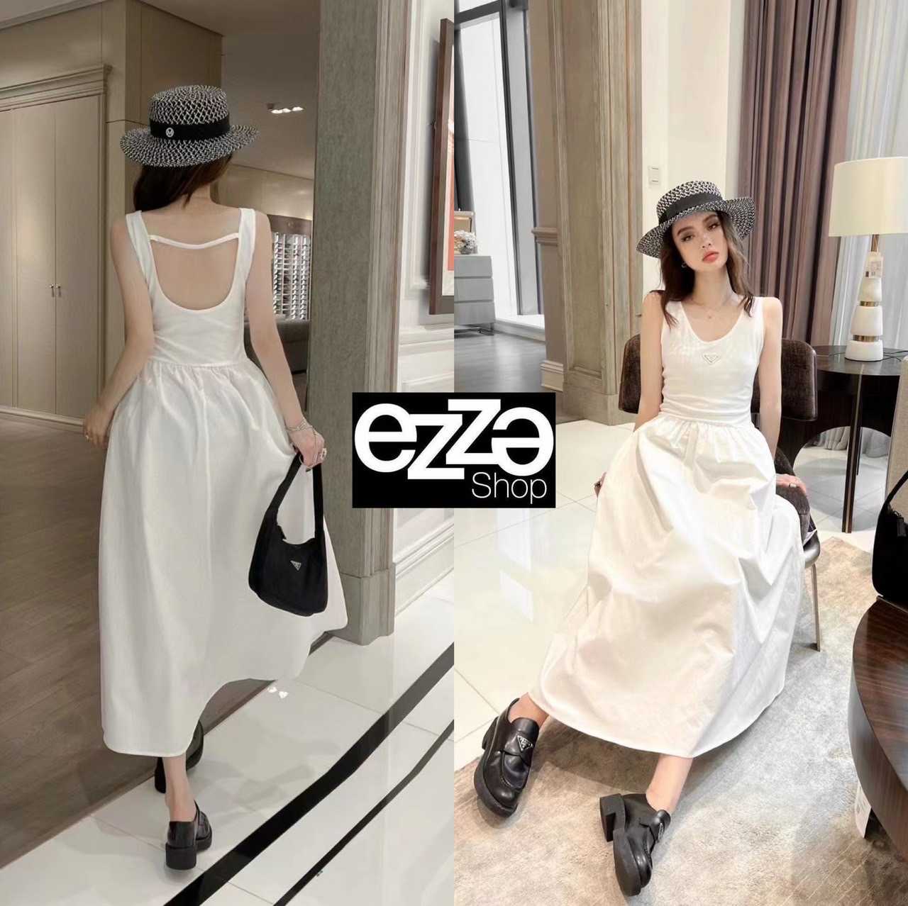 PRADA LOGO MAXI DRESS
