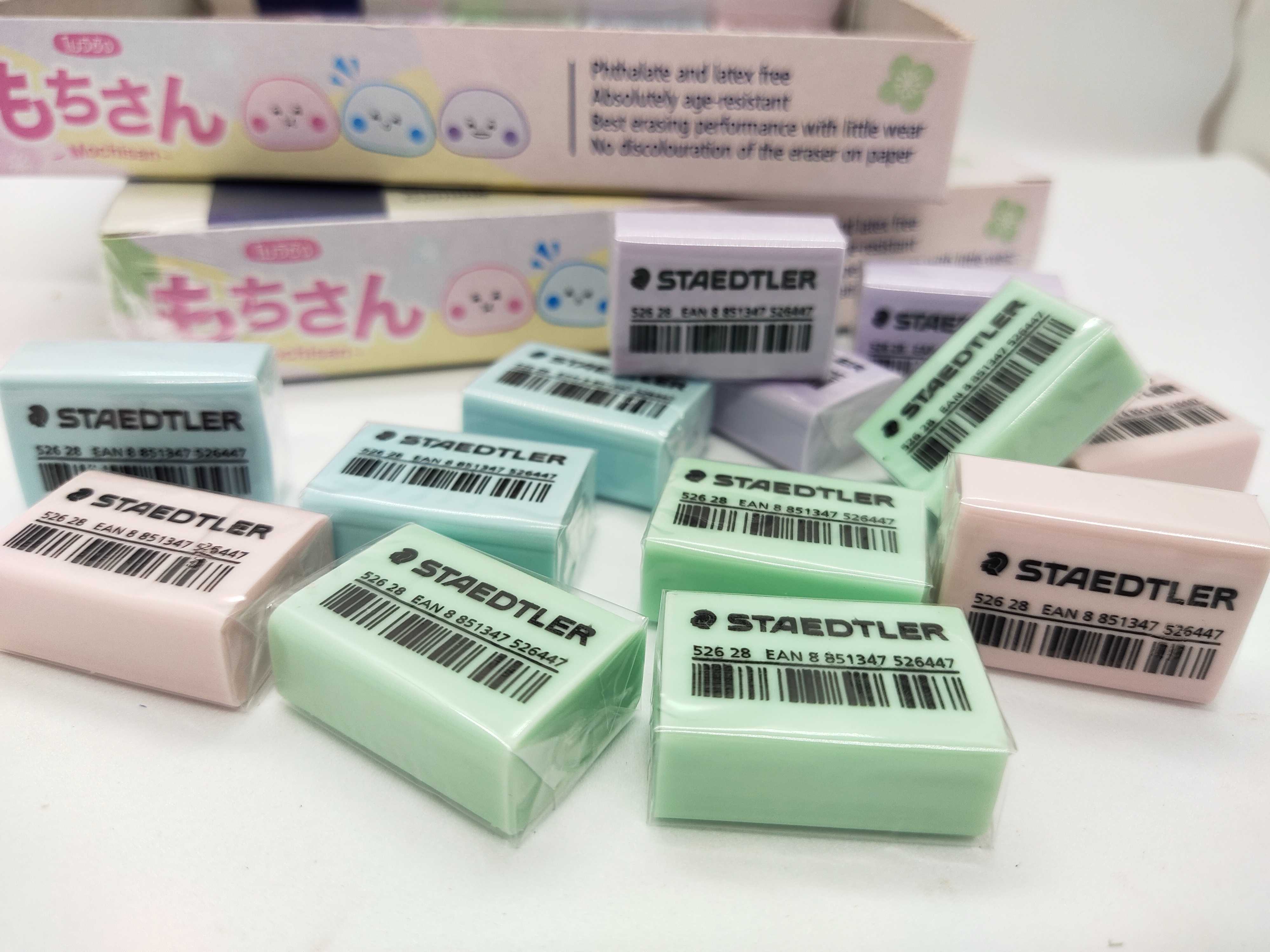 ยางลบ Staedtler รุ่น โมจิซัง Mochisanรหัส 526 28 คละสี (แพ็ค 50ก้อน)