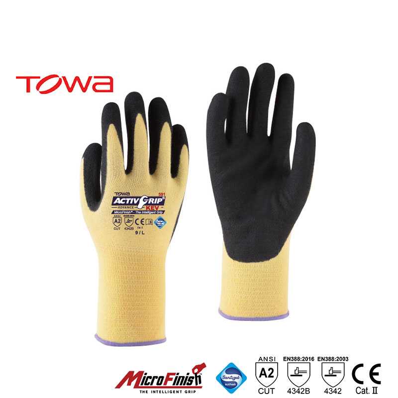 ถุงมือถัก Kevlar เคลือบไนไตร TOWA รุ่น AG591