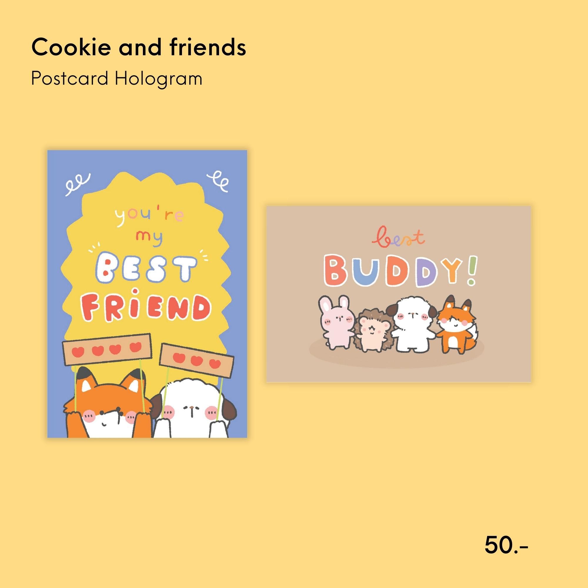 Cookie and friends - Postcard (Good Friends)