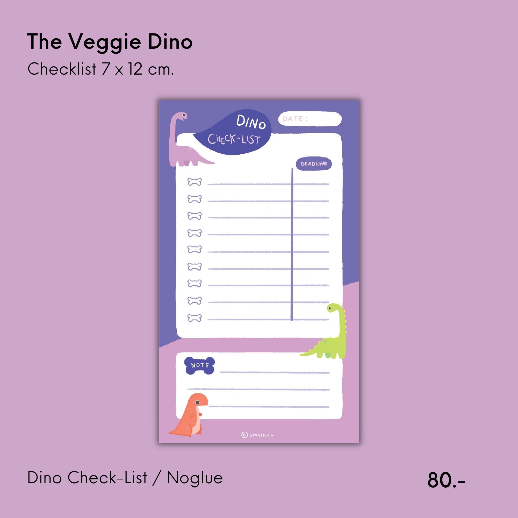 The Veggie Dino - Checklist 7x12 cm.