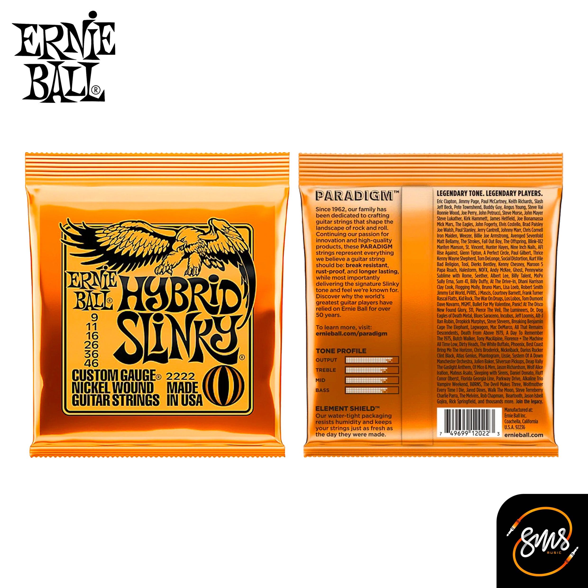 สายกีต้าร์ไฟฟ้า Ernie Ball รุ่น 2222 Hybrid Slinky Nickel Wound เบอร์ .009 - .046