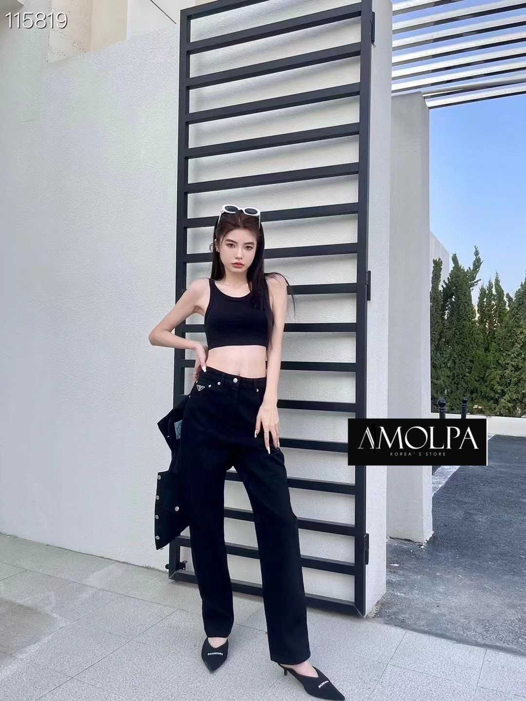 SET TOP+ PANTS PRADA DENIM