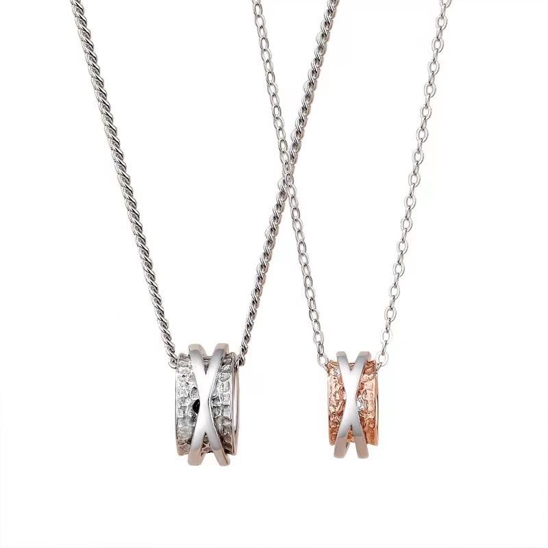(คู่+ขายแยก)สร้อยคอรุ่น Endless love-ส่งฟรี(S925)
