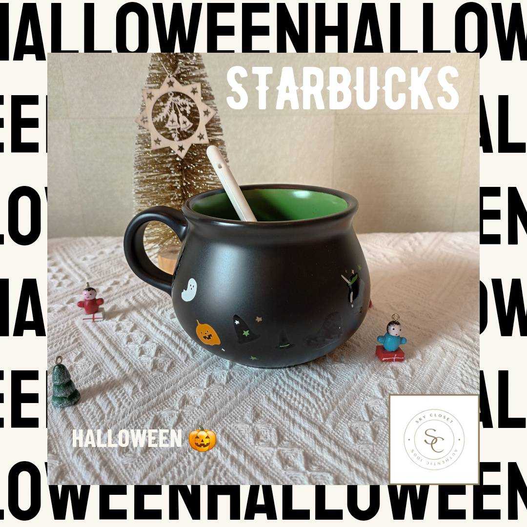 แก้ว Mug เปลี่ยนสี ลายหม้อต้ม+ที่คน Halloween Collection 2022 จาก Starbucks Thailand ของแท้ 100%