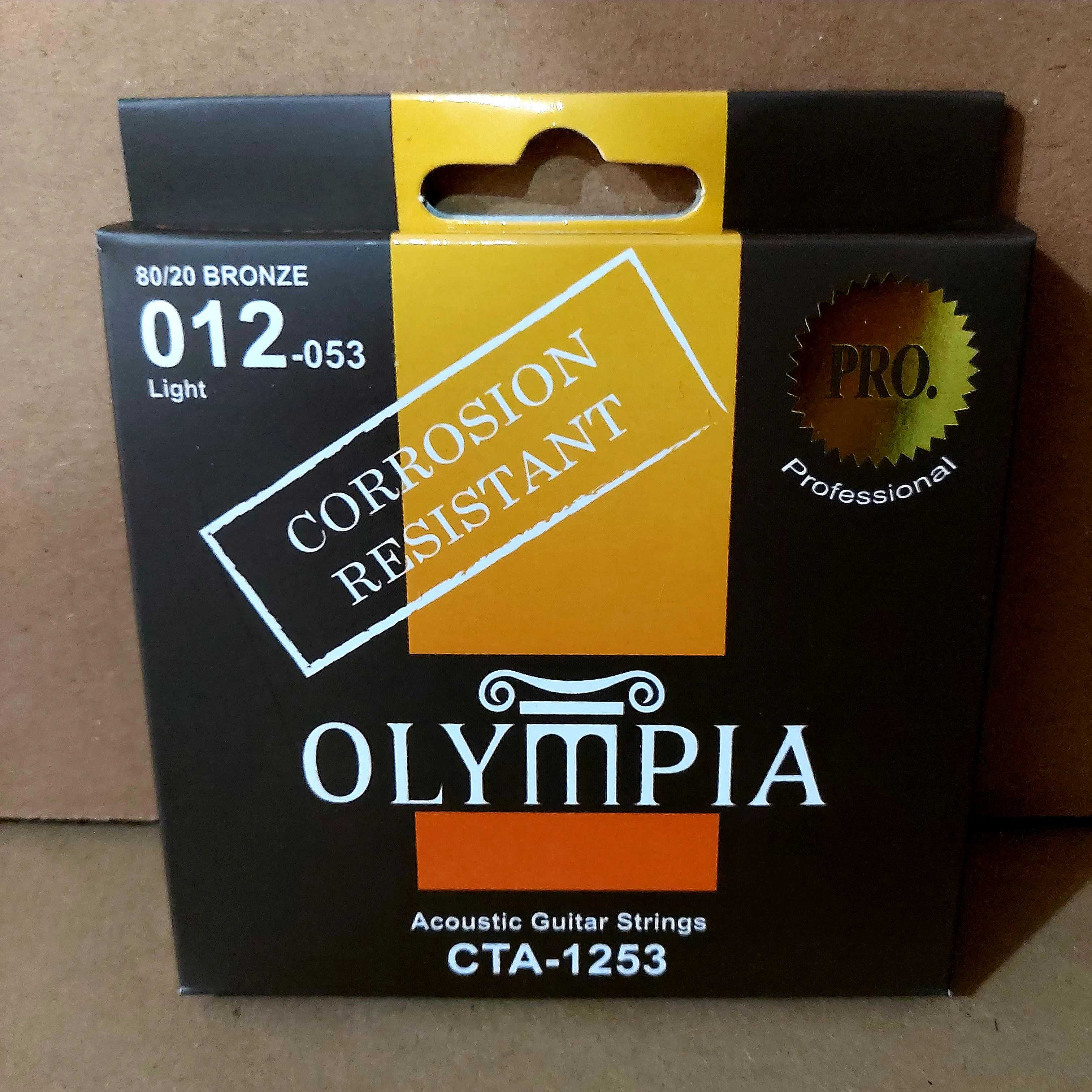   สายกีตาร์โปร่ง Olympia cta1253 coated 80/20 Bronze 12-53 