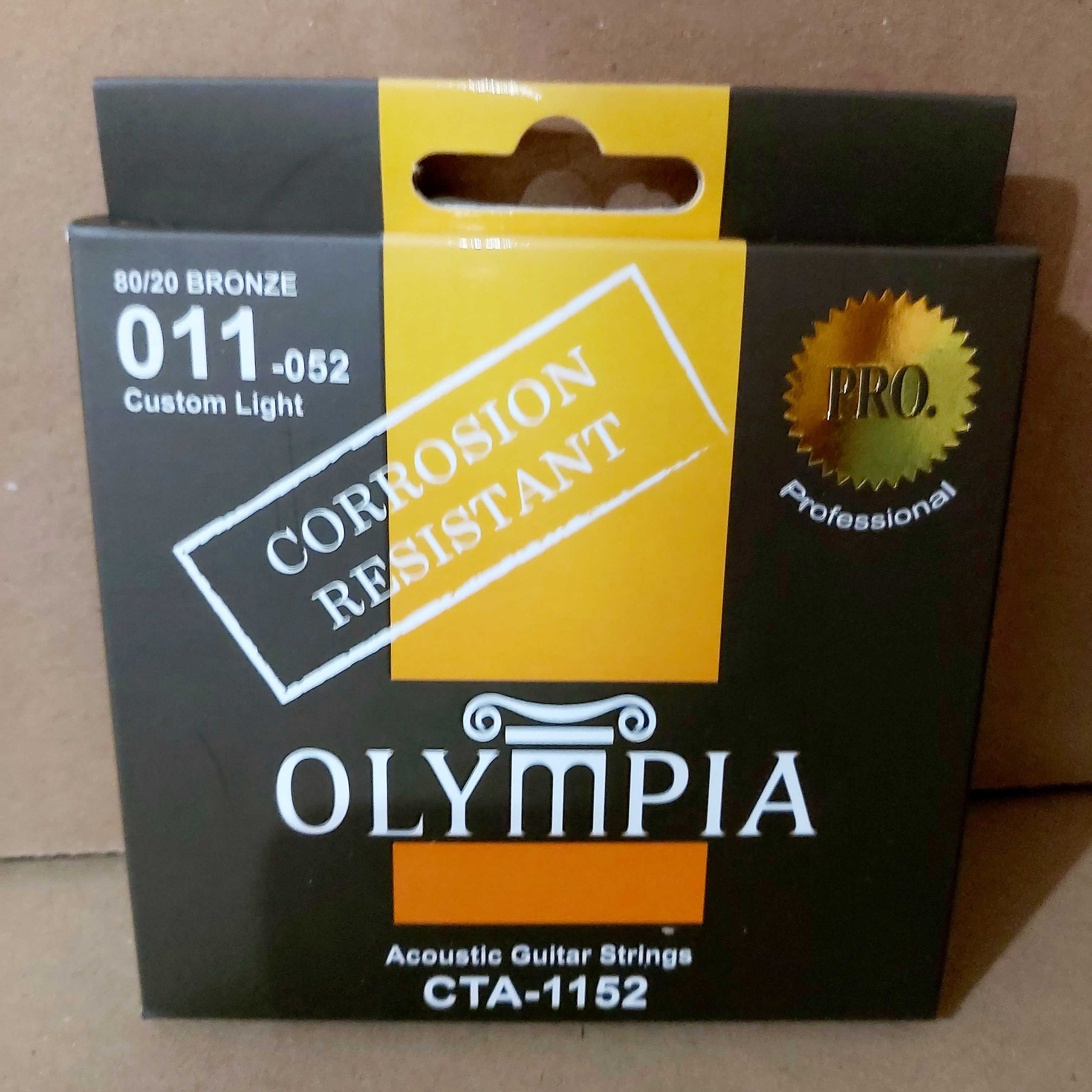   สายกีตาร์โปร่ง Olympia cta1152 coated 80/20 Bronze 11-52