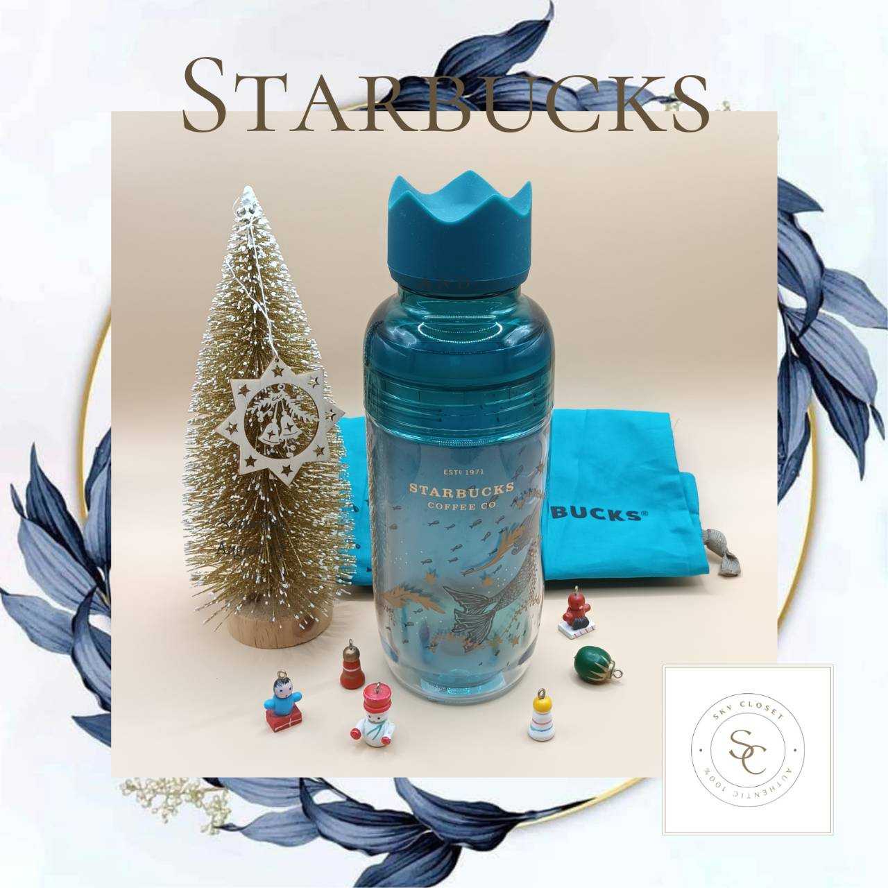 ขวดน้ำ Swimming Siren Water bottle 14 Oz 🌊Starbucks Siren Collection 2019