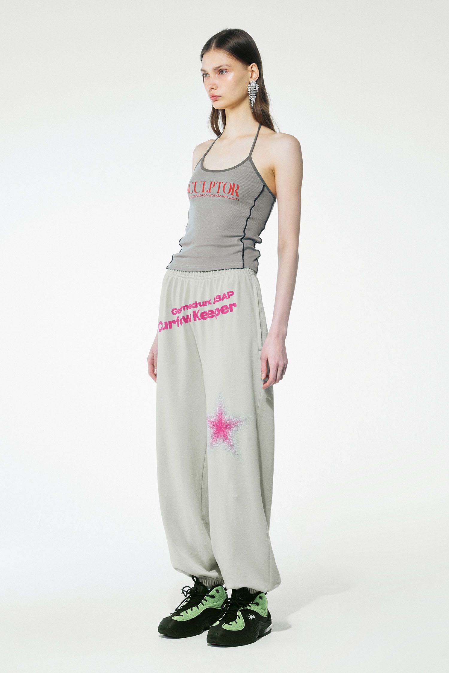 SCULPTOR - Classic Logo Halter Top Gray