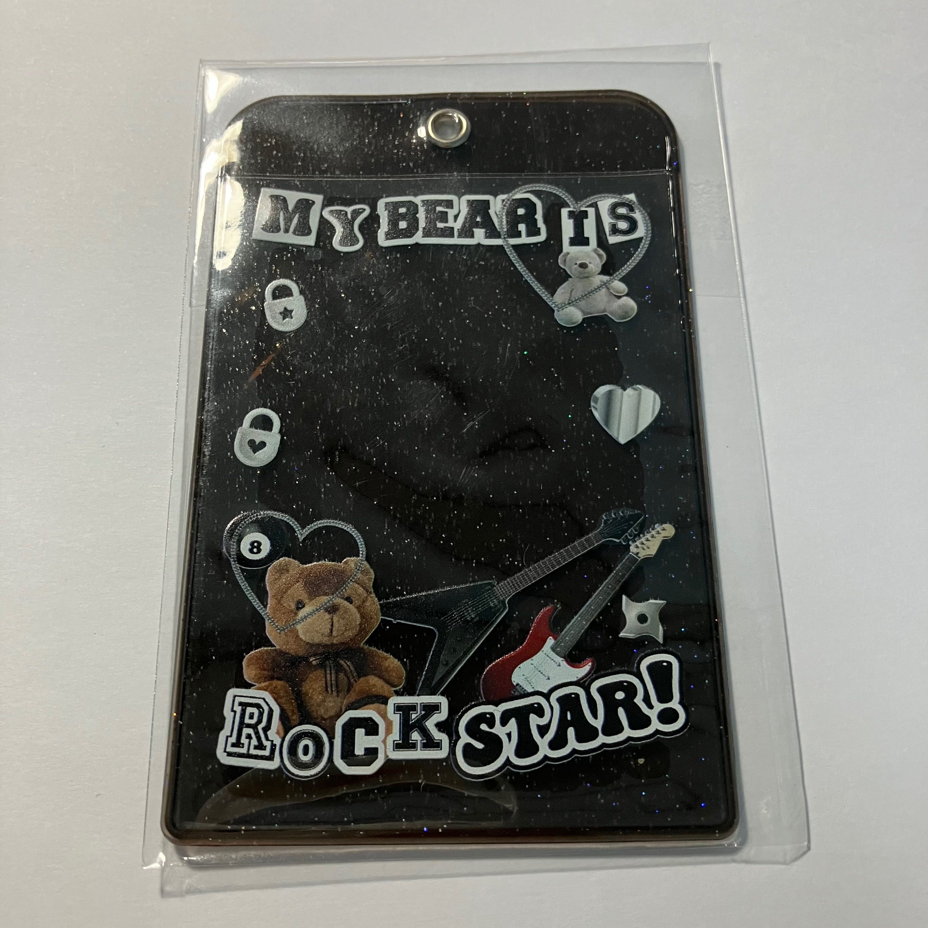 พร้อมส่ง pupuzip rockstar bear card holder