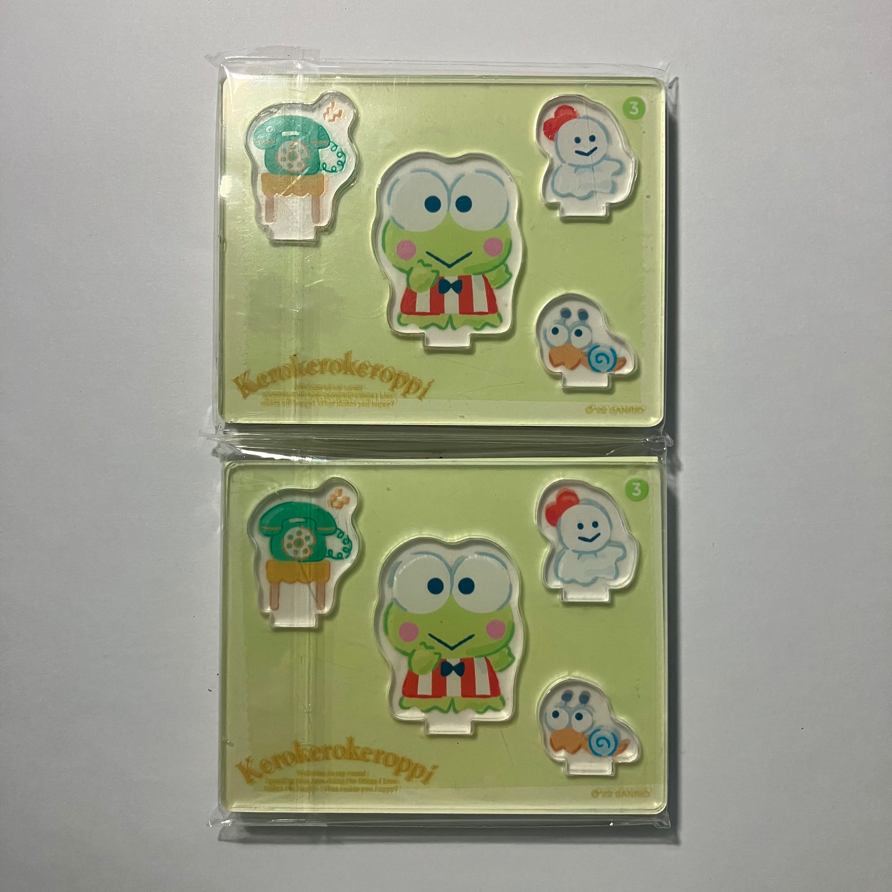 พร้อมส่ง sanrio kerokerokeroppi acrylic stand + jelly bean