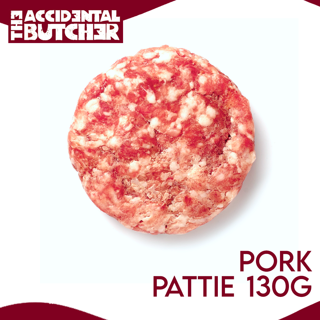 Pork pattie 130g (เนื้อหมูบดแช่แข็งสำหรับเบอร์เกอร์ 130g)
