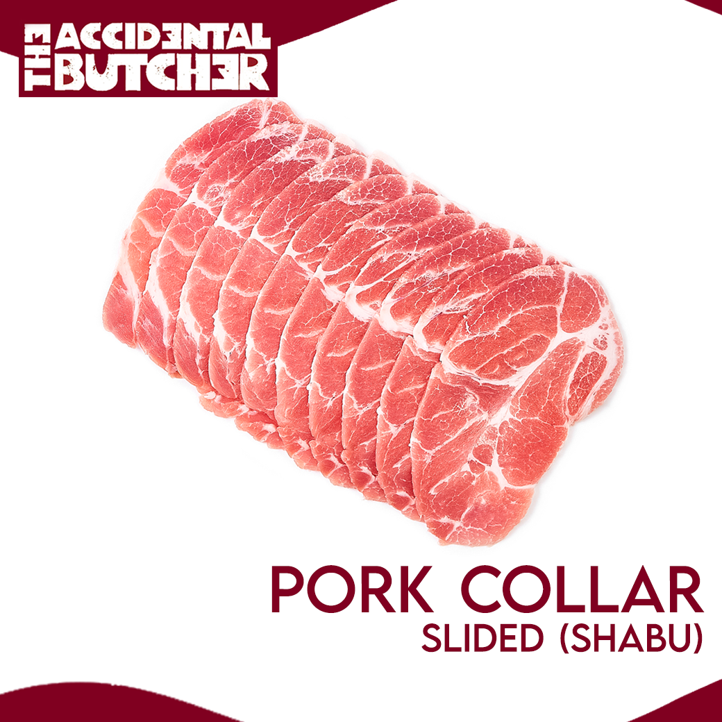 Frozen Pork Collar  Sliced (Shabu) (สันคอหมูสไลด์สำหรับทำชาบู)