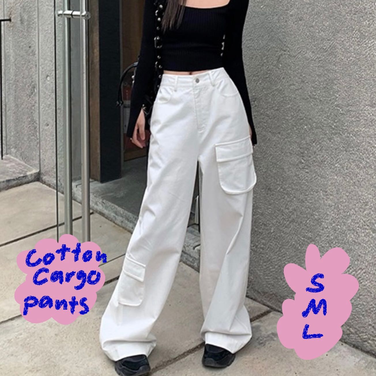 (PRE ORDER) COTTON CARGO PANTS