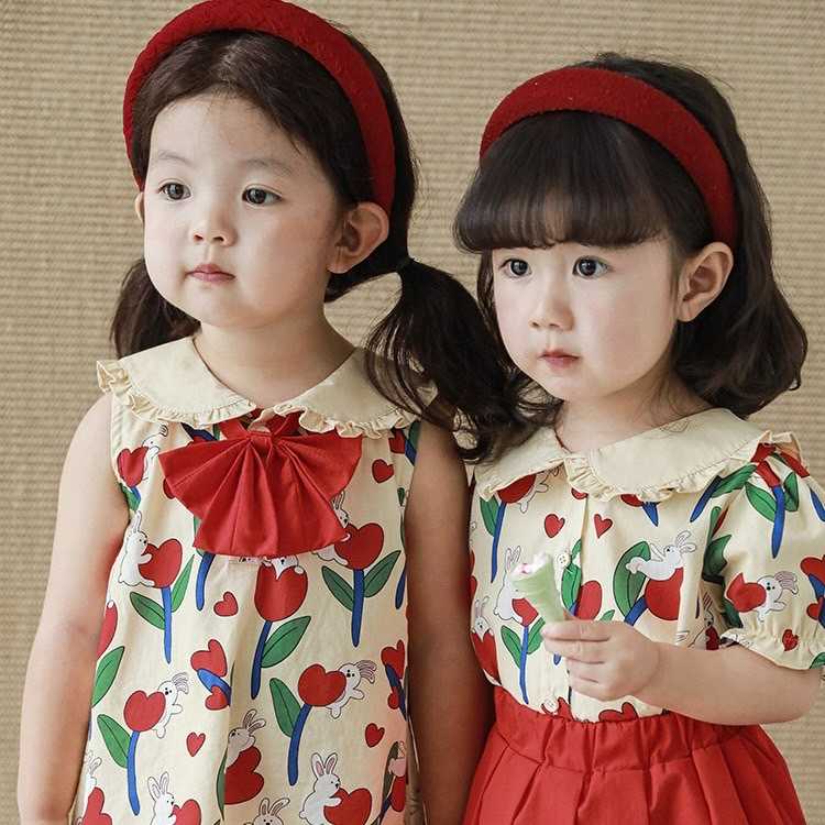 ชุดเซ็ทลูกสาวสไตล์วินเทจ - Bunny vintage kids set