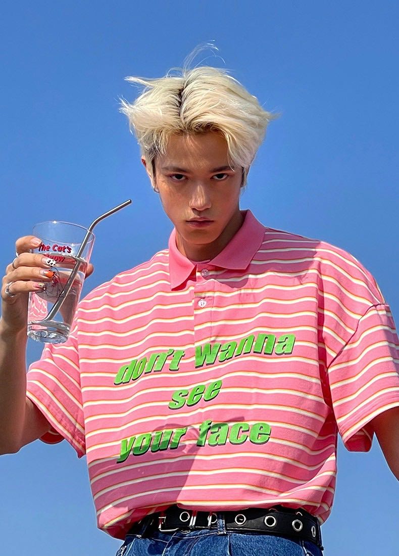 [Pre] American California Pink Striped Polo