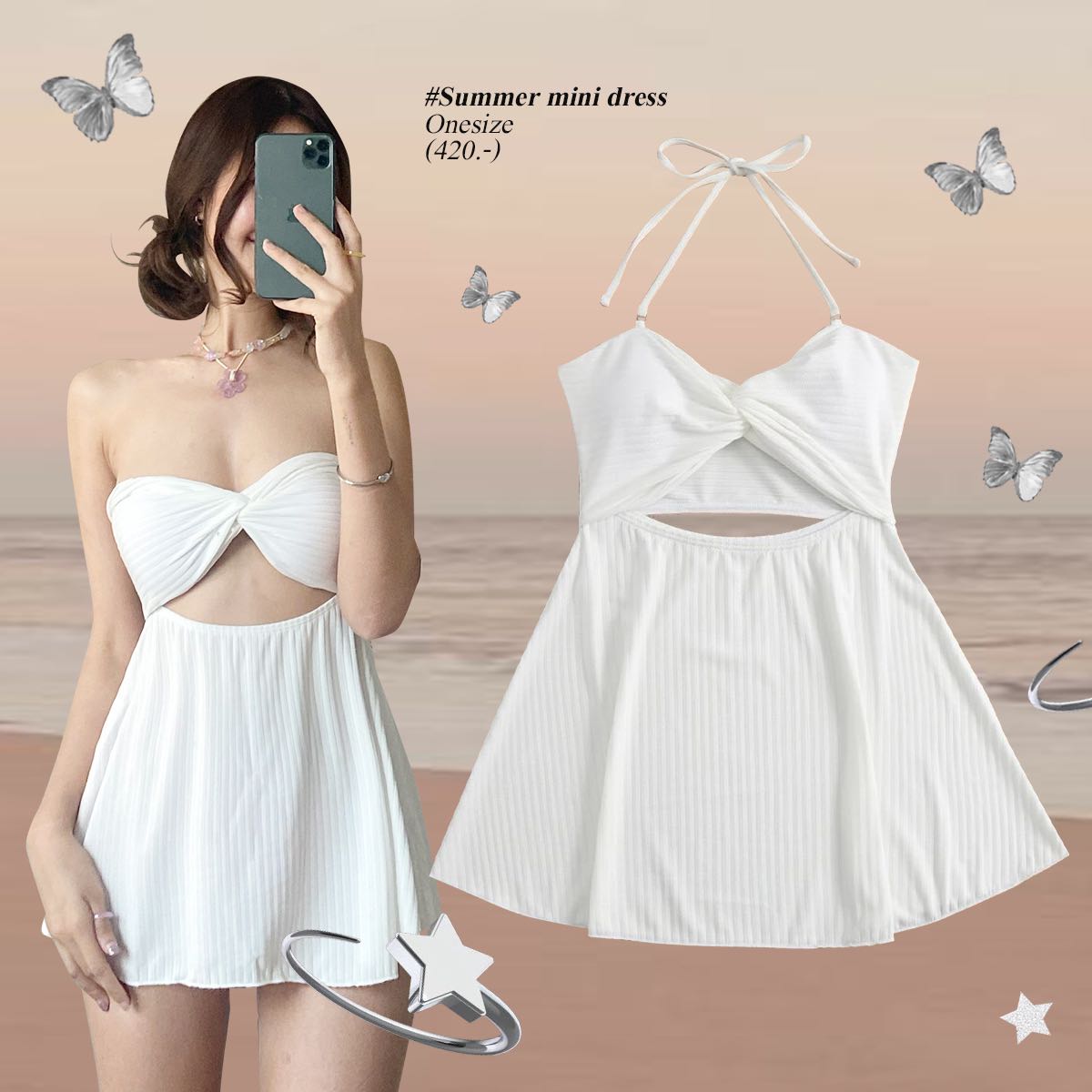 Summer mini dress 💕 เดรสคลุมบิกินี่