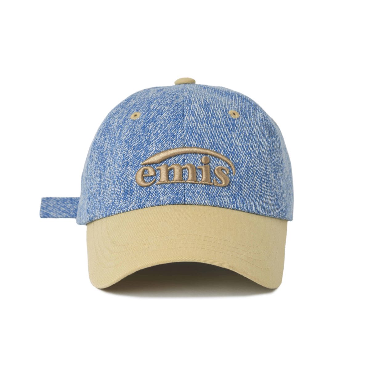 (พร้อมส่ง) หมวก EMIS รุ่น NEW LOGO DENIM BALL CAP  สียีนส์อ่อน/เบจ