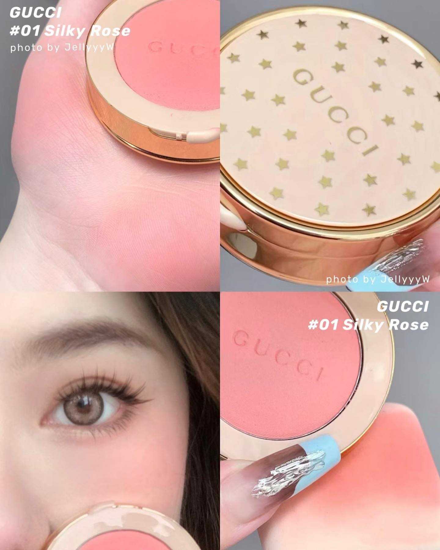 Gucci Cheeks & Eyes Powder Luminous Matte 5.5g เบอร์ 01 Silky Rose