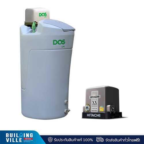 DOS ถังเก็บน้ำบนดิน 700 L รุ่น DX5 Water Pac + HITACHI ปั๊มน้ำ 250 W รุ่น WMP 250 XX