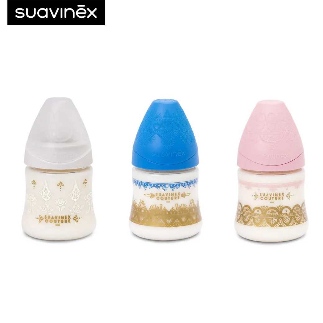 Suavinex ขวดนม ลาย Couture : 150ml Premium PA Polyamide feeding bottle สำหรับอายุ +0 เดือน