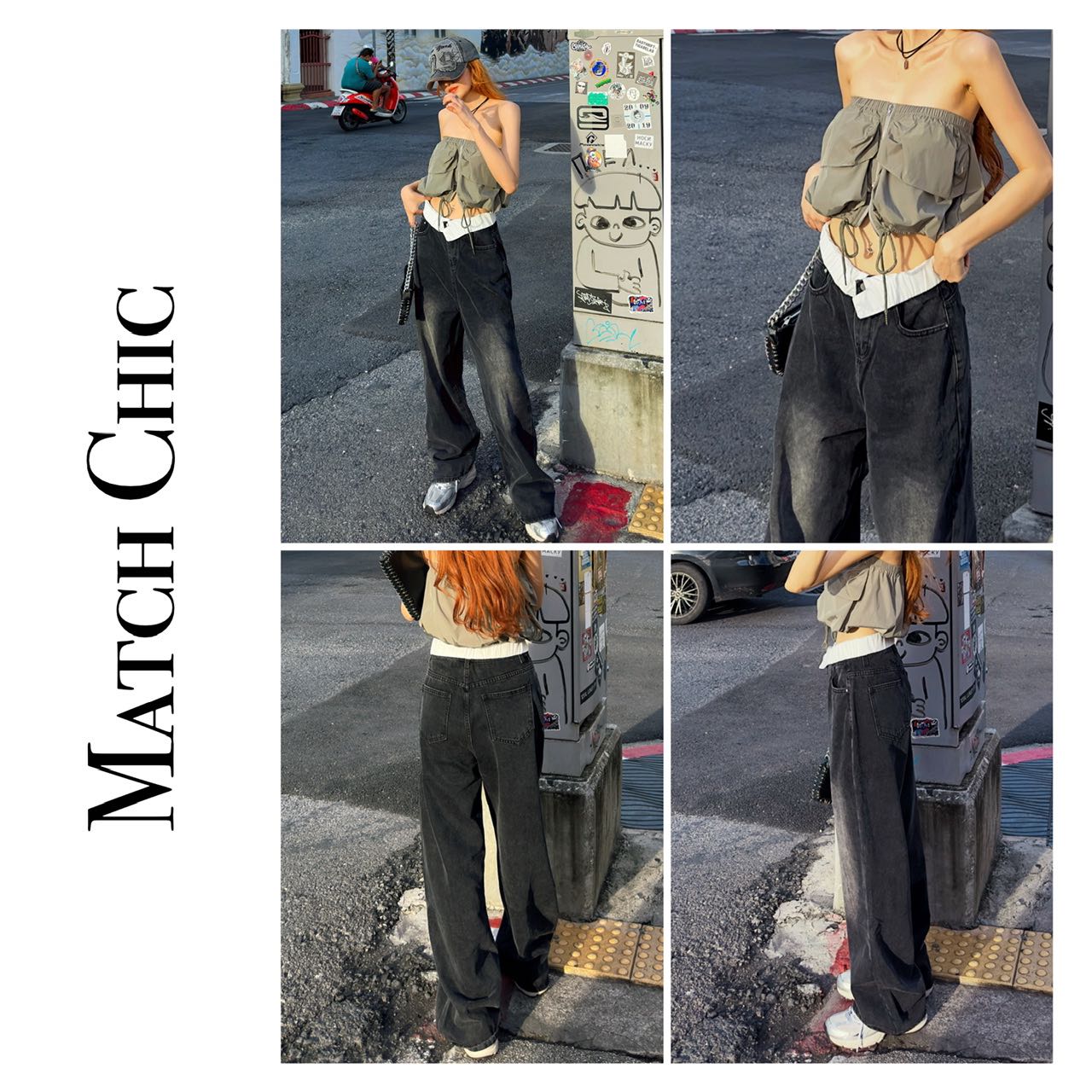 WAIST FOLD : DENIM BLACK