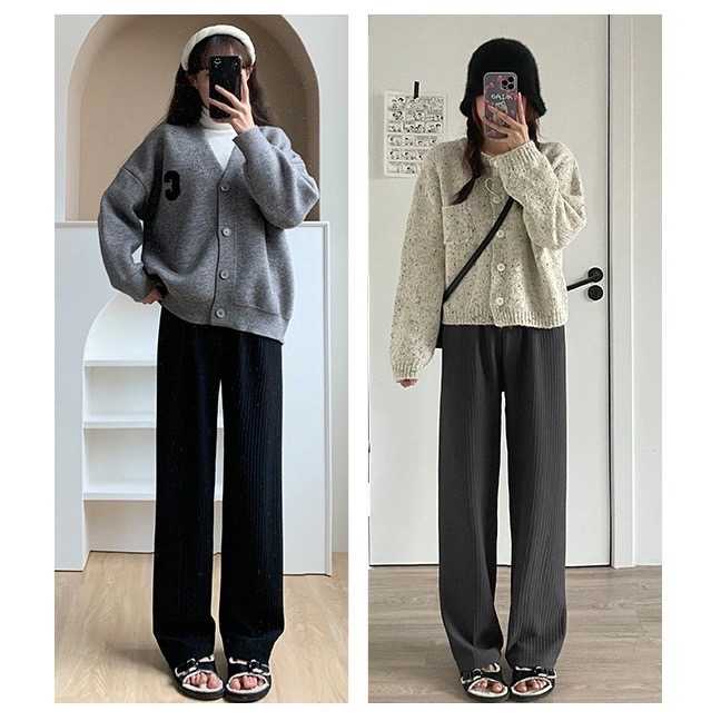 [พร้อมส่ง] กางเกงเอวยางยืด ผ้านุ่มใส่สบายไม่ร้อนไม่คัน ใส่แล้วผอมขายาว สวยปังแน่นอน | QP003