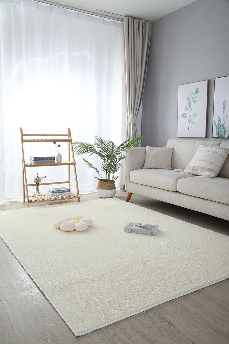 พรมแต่งบ้าน พรมปูพื้น ขนาด 200x300cm รุ่น Super Smooth สีขาว