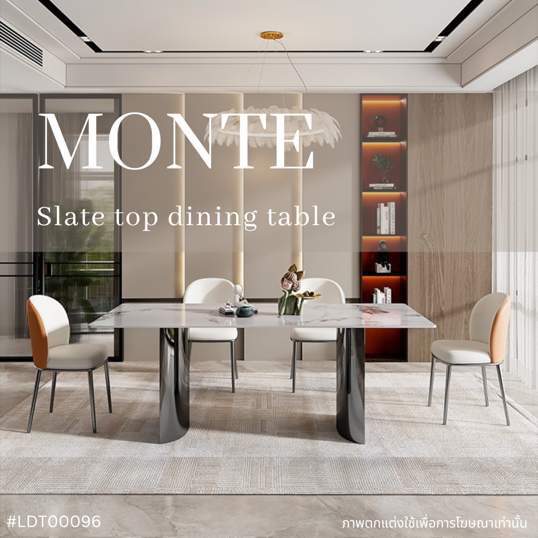 MONTE slate top dining table