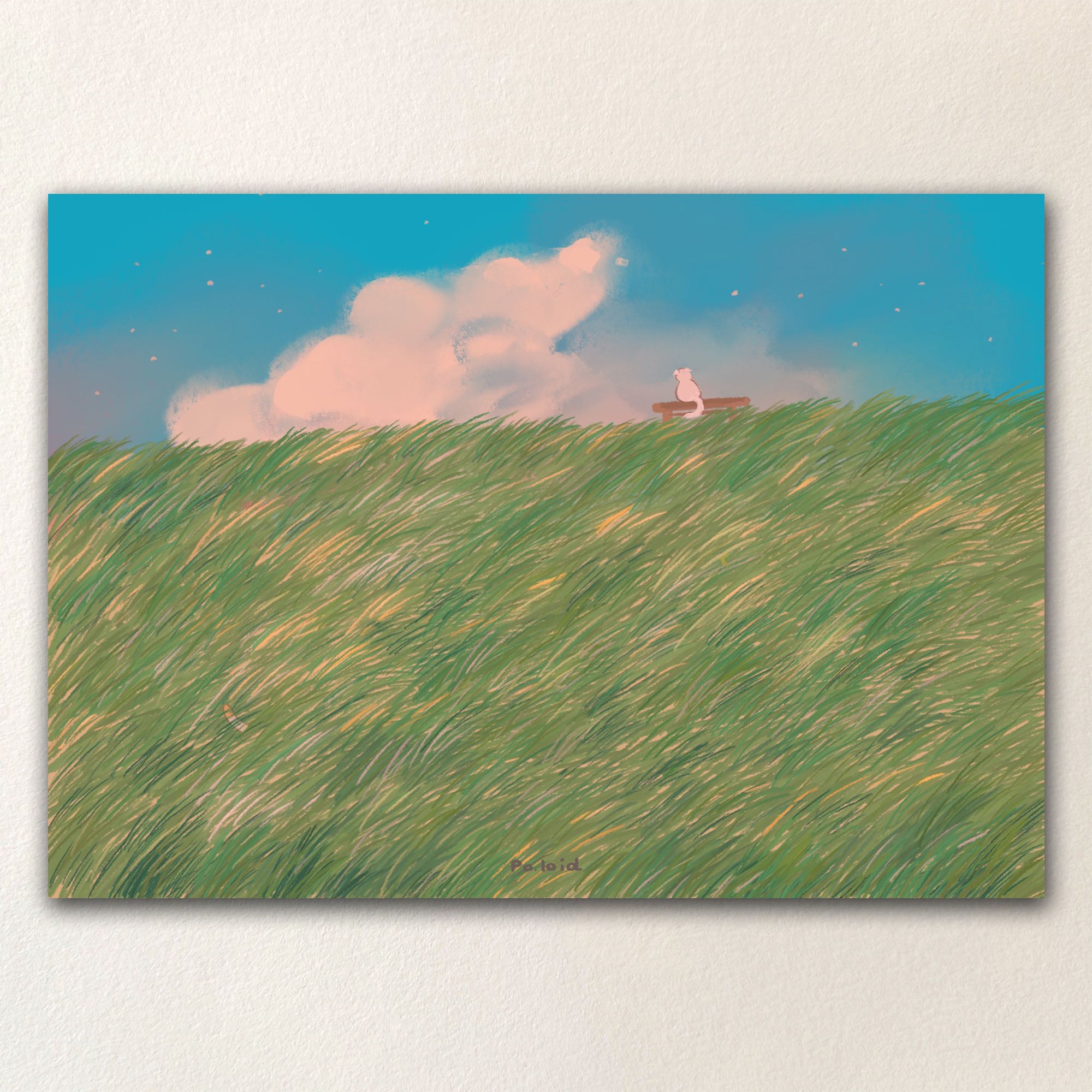 Grass field sticker