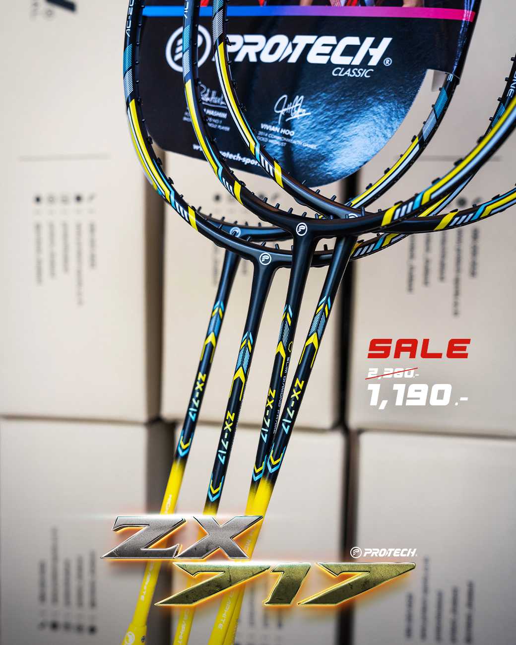Protech Sports ไม้แบดมินตัน รุ่น ZX-717