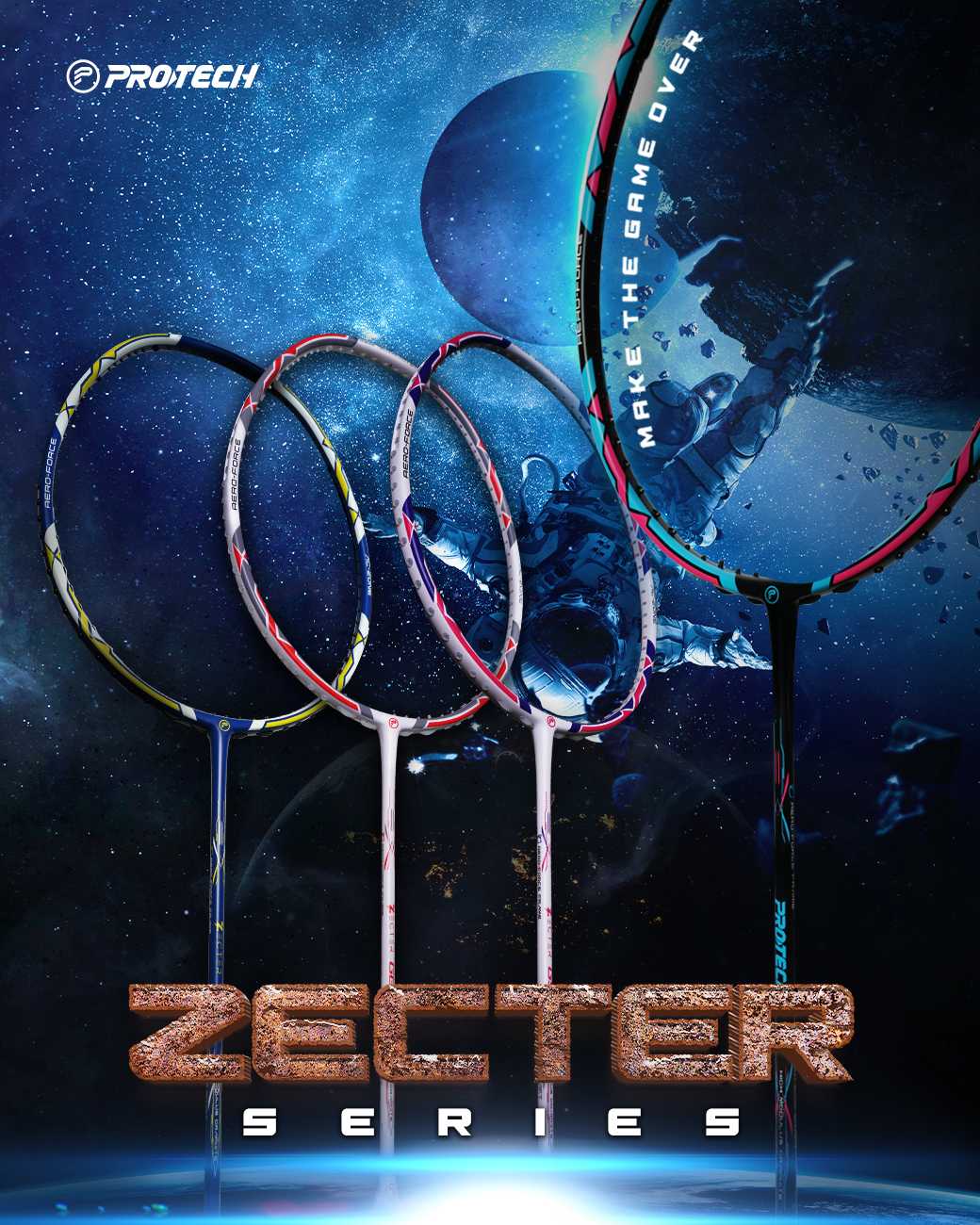 Protech Sports ไม้แบดมินตัน รุ่น Zecter G3