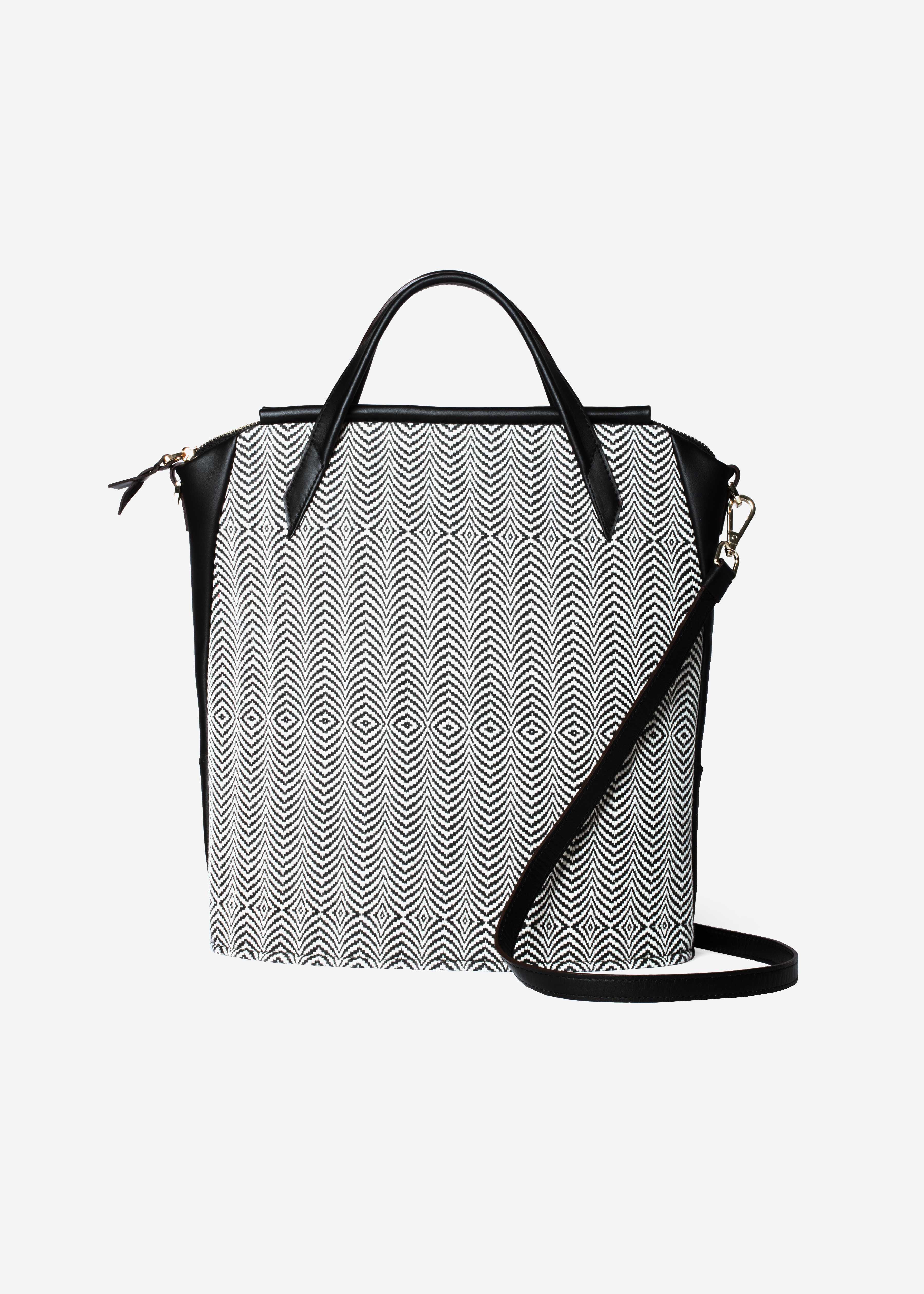 Chicago M—Sizzle / Salt & Pepper with Black Leather